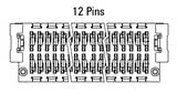Dimensiuni Zero8 Plug drept, cu 12 pini