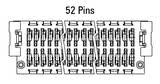 Dimensiuni Zero8 Plug drept, 52 de pini