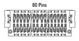 Dimensiuni Zero8 Plug drept, 80 de pini