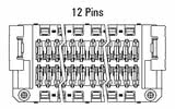 Dimensiuni Zero8 Socket drept, 12 pini