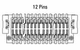 Dimensiuni Zero8 Plug drept, cu 12 pini