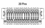 Dimensiuni Zero8 Plug drept, 20 de pini