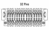 Dimensiuni Zero8 Plug drept, 32 de pini