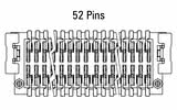 Dimensiuni Zero8 Plug drept, 52 de pini