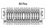 Dimensiuni Zero8 Plug drept, 80 de pini
