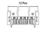 Dimensiuni Zero8 Socket cotit, 12 pini