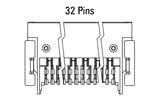 Dimensiuni Zero8 Socket cotit, 32 de pini