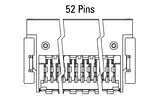 Dimensiuni Zero8 Socket cotat, 52 de pini
