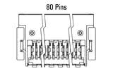 Dimensiuni Zero8 Socket cotit, 80 de pini