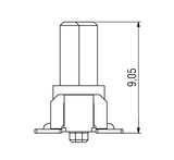 Dimensiuni One27 Conector drept H9,05 cu 16 pini